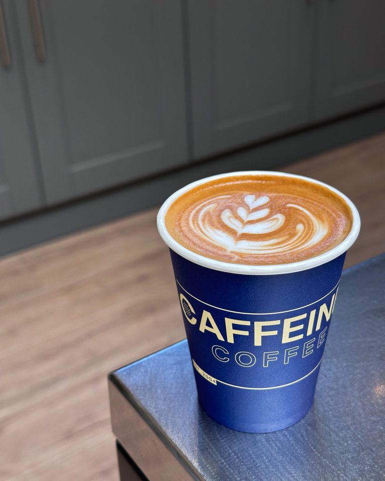 Caffeine Coffee In a Take Away Cup