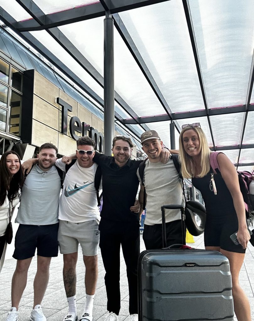 the airport group shot in Sri Lanka