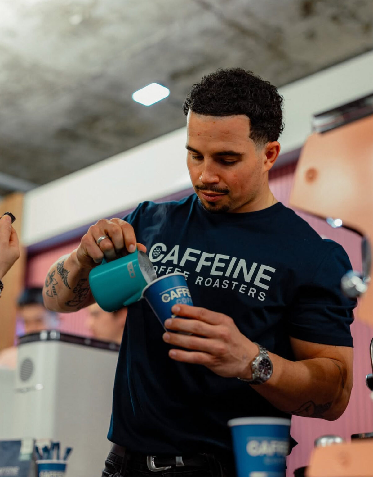 Joe Pouring Caffeine Coffee Roasters Coffee